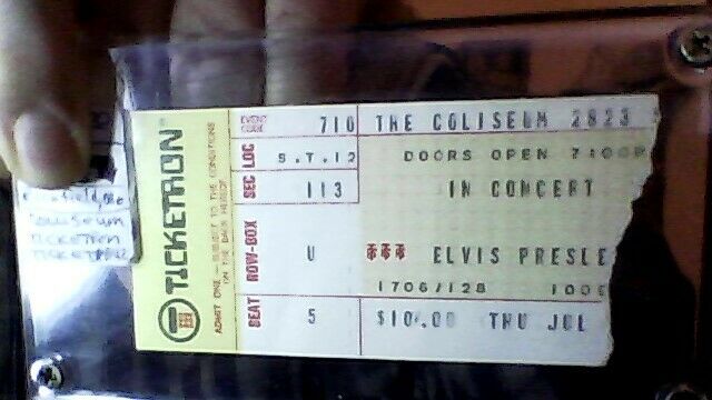$ale*   Elvis Presley 7/10/175 Richfield,ohio Concert Ticketron  Ticket Stub Exc