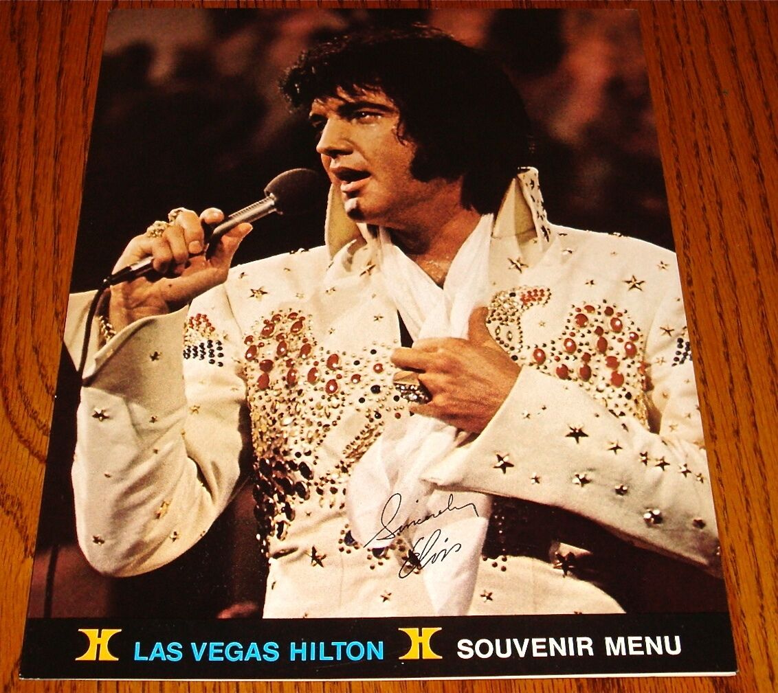 Elvis Presley Las Vegas Hilton Original Souvenir Menu 1974 Engagement